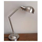 BR - Adjustable Brushed Nickel Table Lamp, 21 Inch Height