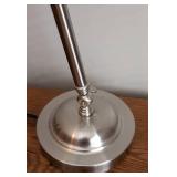 BR - Adjustable Brushed Nickel Table Lamp, 21 Inch Height