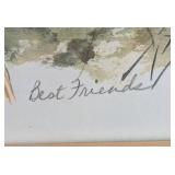 BR - Jean Haefele Signed Print Best Friends Framed