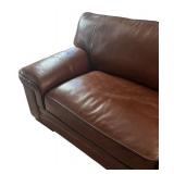 FR - Simon Li Stampede Cognac Leather Sofa