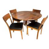 K -Room and Board Bradshaw Table and Four Room and Board Doyle Dining Chairs
