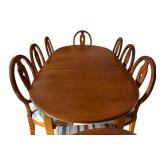 LR - Ethan Allen Country Colors Maple Dining Set