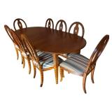 LR - Ethan Allen Country Colors Maple Dining Set