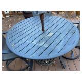 BY - Patio Table with 4 Swivel Chairs and Umbrella