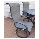 BY - Patio Table with 4 Swivel Chairs and Umbrella