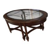 FR - Glass Top Oval Coffee Table