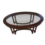 FR - Glass Top Oval Coffee Table