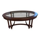 FR - Glass Top Oval Coffee Table