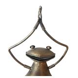 FR - Set of 2 Metal Yoga Frog Sculptures