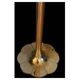 LR - Stiffel Brass Floor Lamp with Pleated Shade