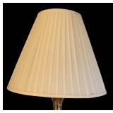 LR - Stiffel Brass Floor Lamp with Pleated Shade