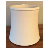 LR - Handmade White Pottery Vase with Rose Design