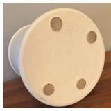 LR - Handmade White Pottery Vase with Rose Design