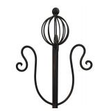 LR - Metal Coat Rack with Decorative Scrollwork