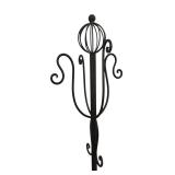 LR - Metal Coat Rack with Decorative Scrollwork