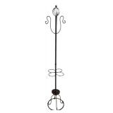 LR - Metal Coat Rack with Decorative Scrollwork