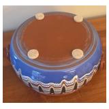 LR - Handcrafted Ceramic Lidded Pottery Dish with Geometric Design