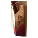 LR - Decorative Artisan Crafted Wall Pocket with Curled Stems
