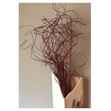 LR - Decorative Artisan Crafted Wall Pocket with Curled Stems