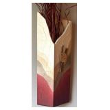 LR - Decorative Artisan Crafted Wall Pocket with Curled Stems