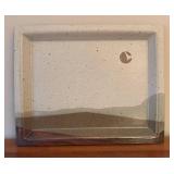 LR - Handmade Pottery Tray with Landscape Design