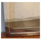 LR - Handmade Pottery Tray with Landscape Design