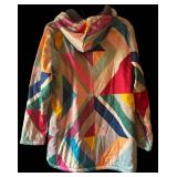 LR - Multicolor Hooded Patchwork Jacket Size XL