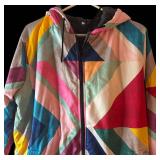 LR - Multicolor Hooded Patchwork Jacket Size XL