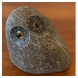 LR - Pair of Stone Owl Sculptures