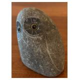 LR - Pair of Stone Owl Sculptures