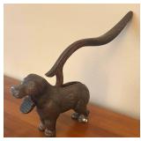 LR - Vintage Cast Iron Dog Nutcracker