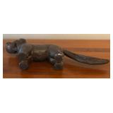 LR - Vintage Cast Iron Dog Nutcracker