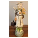 LR - Pair of Floral Fairy Figurines with Small Flower Vase
