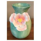 LR - Pair of Floral Fairy Figurines with Small Flower Vase