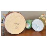 LR - Pair of Floral Fairy Figurines with Small Flower Vase