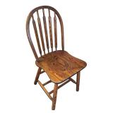 LR - Vintage Oak Dining Chair with Spindle Back