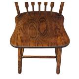 LR - Vintage Oak Dining Chair with Spindle Back