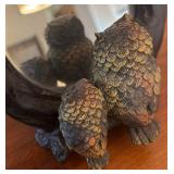 LR - Rustic Style Owl Motif Mirror