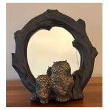 LR - Rustic Style Owl Motif Mirror