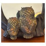 LR - Rustic Style Owl Motif Mirror