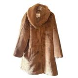 LR - Coldwater Creek Plush Faux Fur Coat Size Large