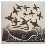 LR - "Arctic Terns Hunting Seals in the Summer"  Limited Editions Inuit Print by Louisa Quasalik