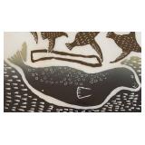 LR - "Arctic Terns Hunting Seals in the Summer"  Limited Editions Inuit Print by Louisa Quasalik