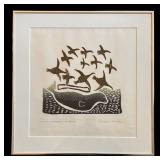 LR - "Arctic Terns Hunting Seals in the Summer"  Limited Editions Inuit Print by Louisa Quasalik