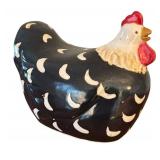LR - Black and White Ceramic Chicken Decor