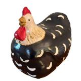 LR - Black and White Ceramic Chicken Decor
