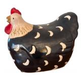LR - Black and White Ceramic Chicken Decor