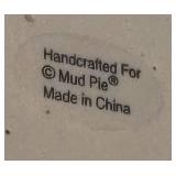 LR - Fleur de Lis Pig Chef Figurine Holding Fruit Bowl