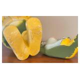 LR - Set of 2 Frog Garden Decor Figures One with Solar Light Feature