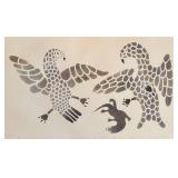 LR - "Hawks Hunting Otter" Limited Edition Inuit Print by Kanayook Povungnituk